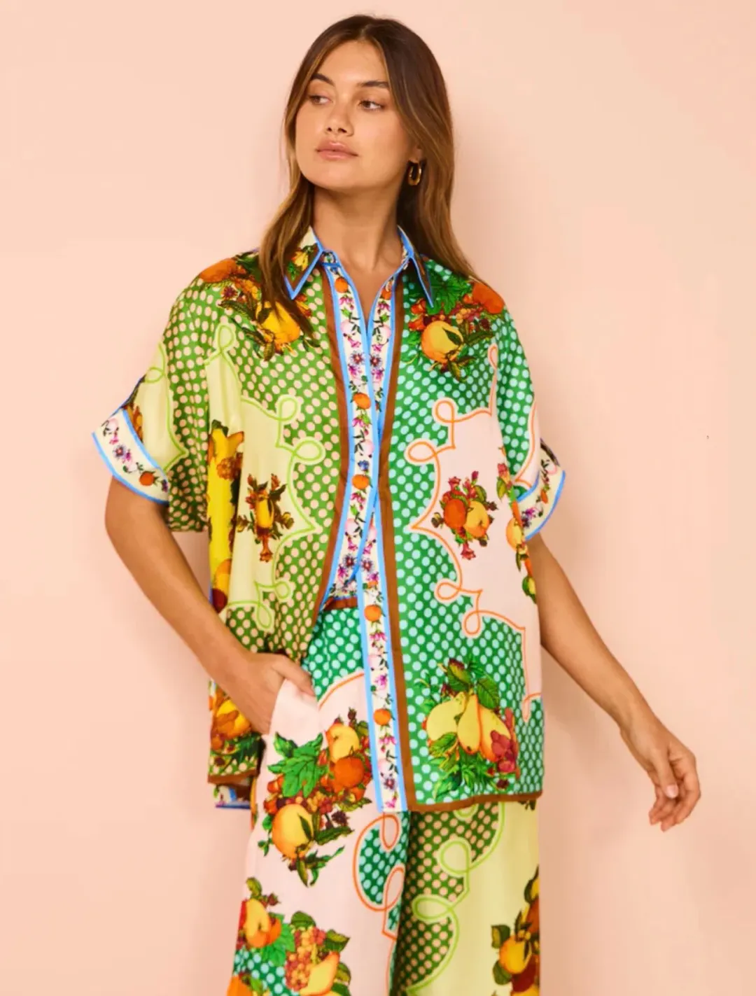 Alemais Lemonis Silk Shirt (Size 6) & pants (Size 8) for rent on The Volte - main image