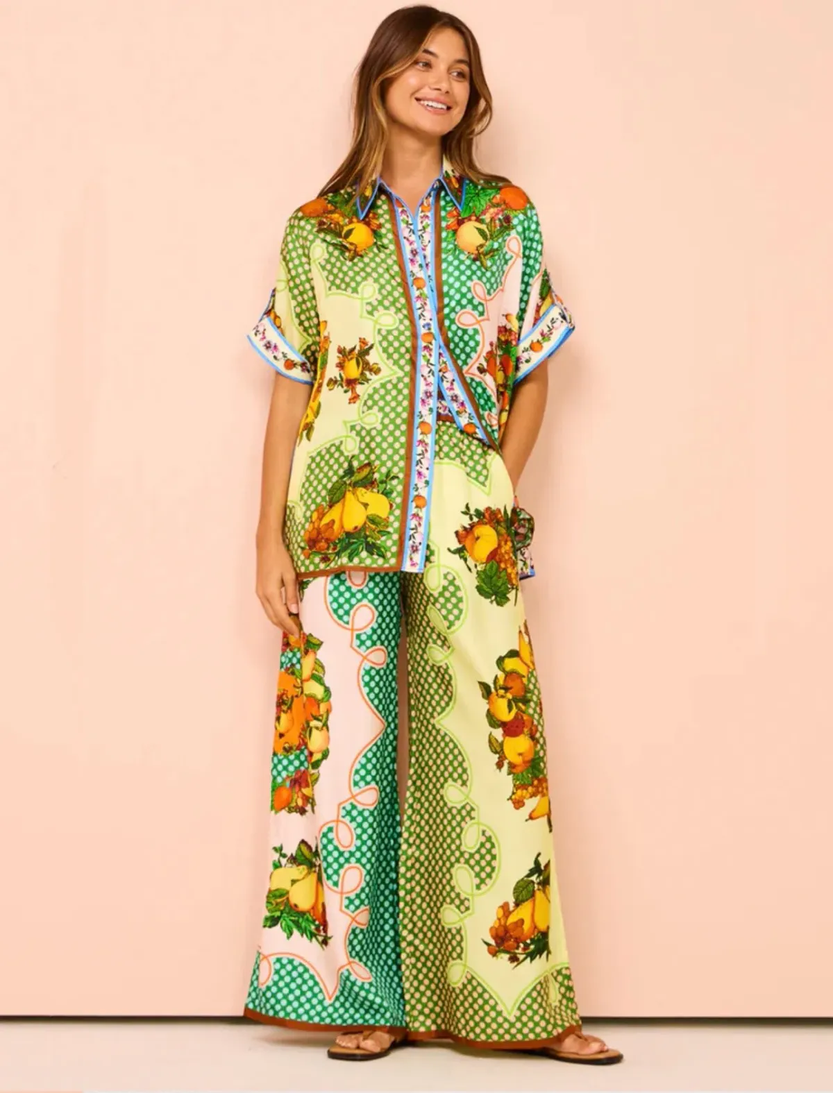Alemais Lemonis Silk Shirt (Size 6) & pants (Size 8) for rent on The Volte - main image