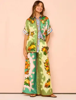 Alemais Lemonis Silk Shirt (Size 6) & pants (Size 8) for rent on The Volte - image 1