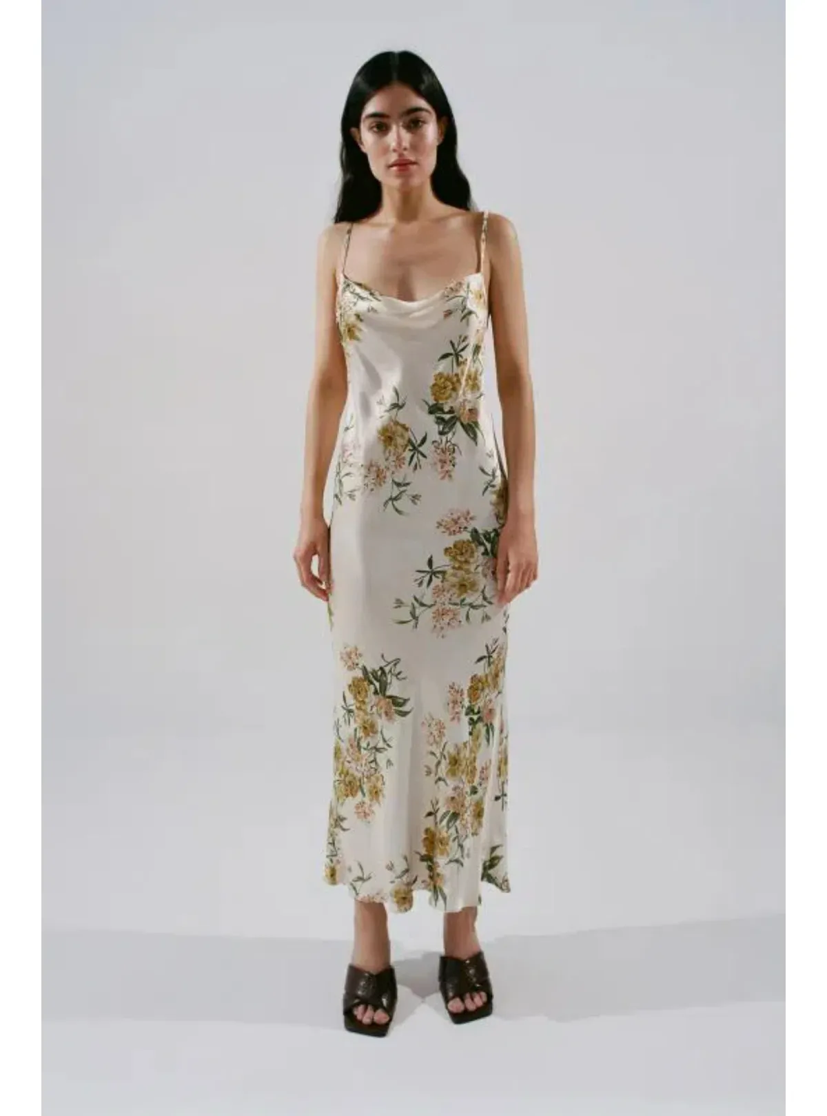Bec & Bridge Louella Satin Maxi Dress Floral Size AU 6 - Image 1