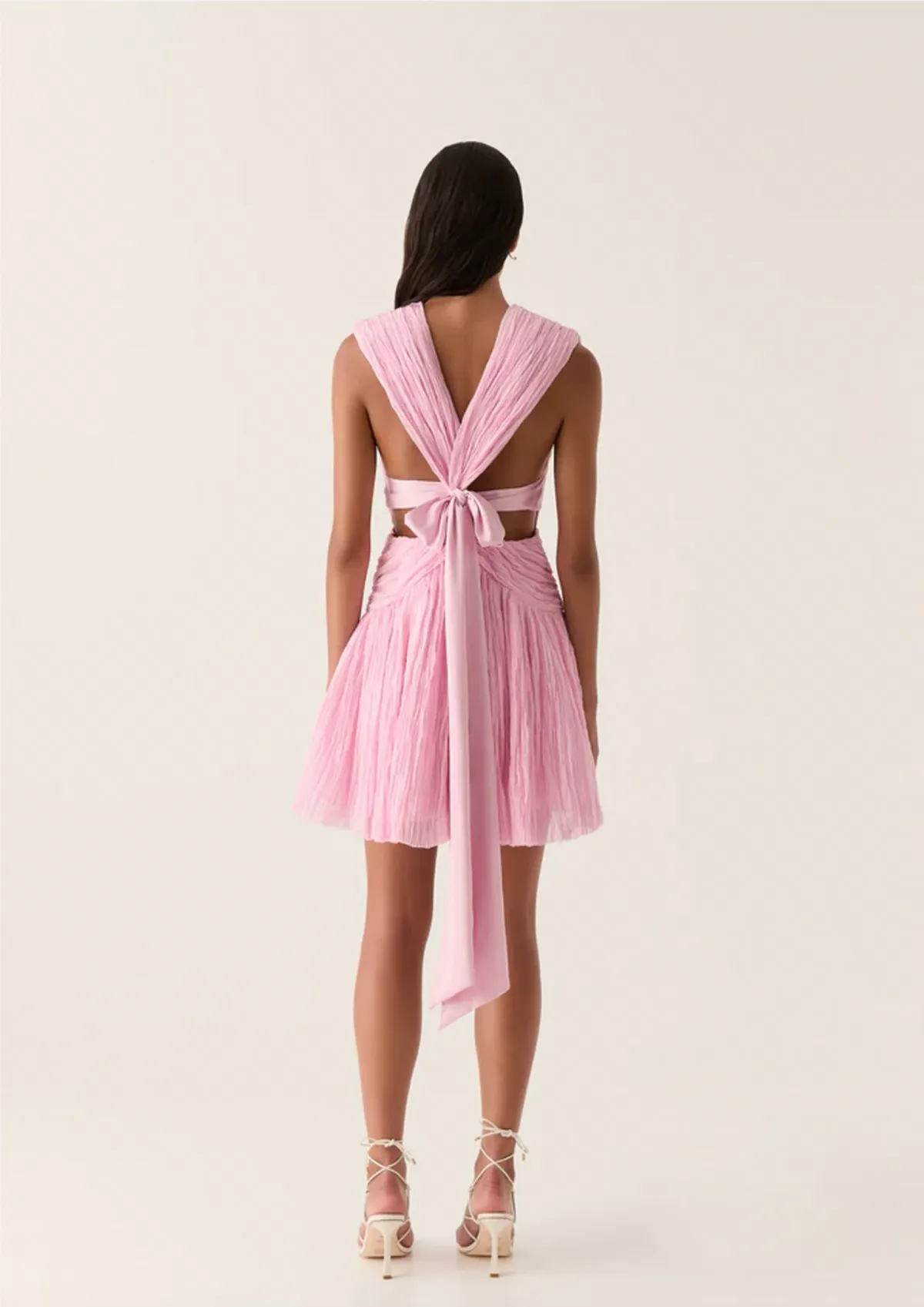 Aje Escapist Mini Dress Pink Size 6 - Image 3