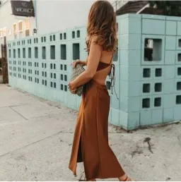 LPA the Label Imani Dress In Brown Size XS/Au 6 for rent on The Volte - image 3