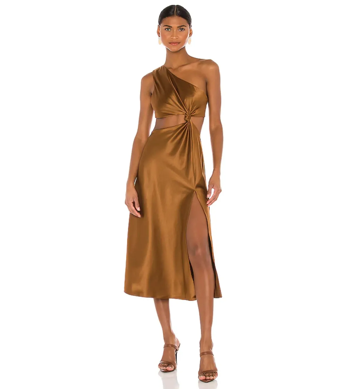LPA the Label Imani Dress In Brown Size XS/Au 6 for rent on The Volte - main image