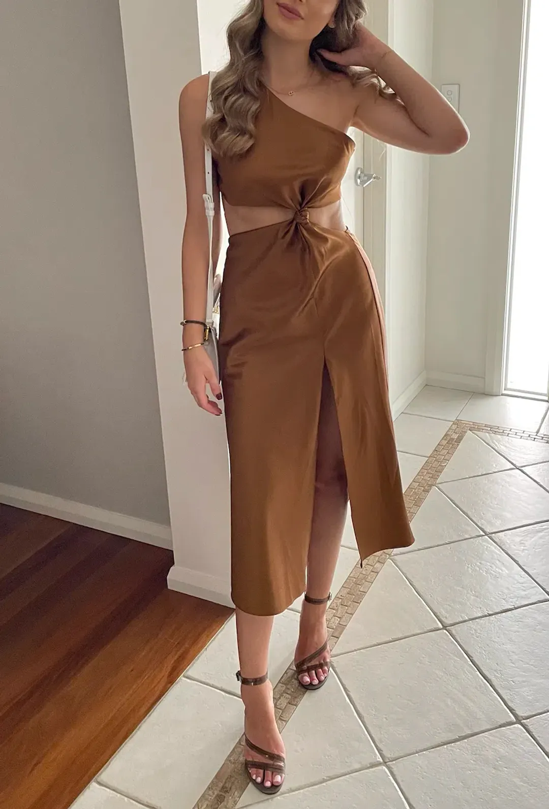LPA the Label Imani Dress In Brown Size XS/Au 6 for rent on The Volte - main image