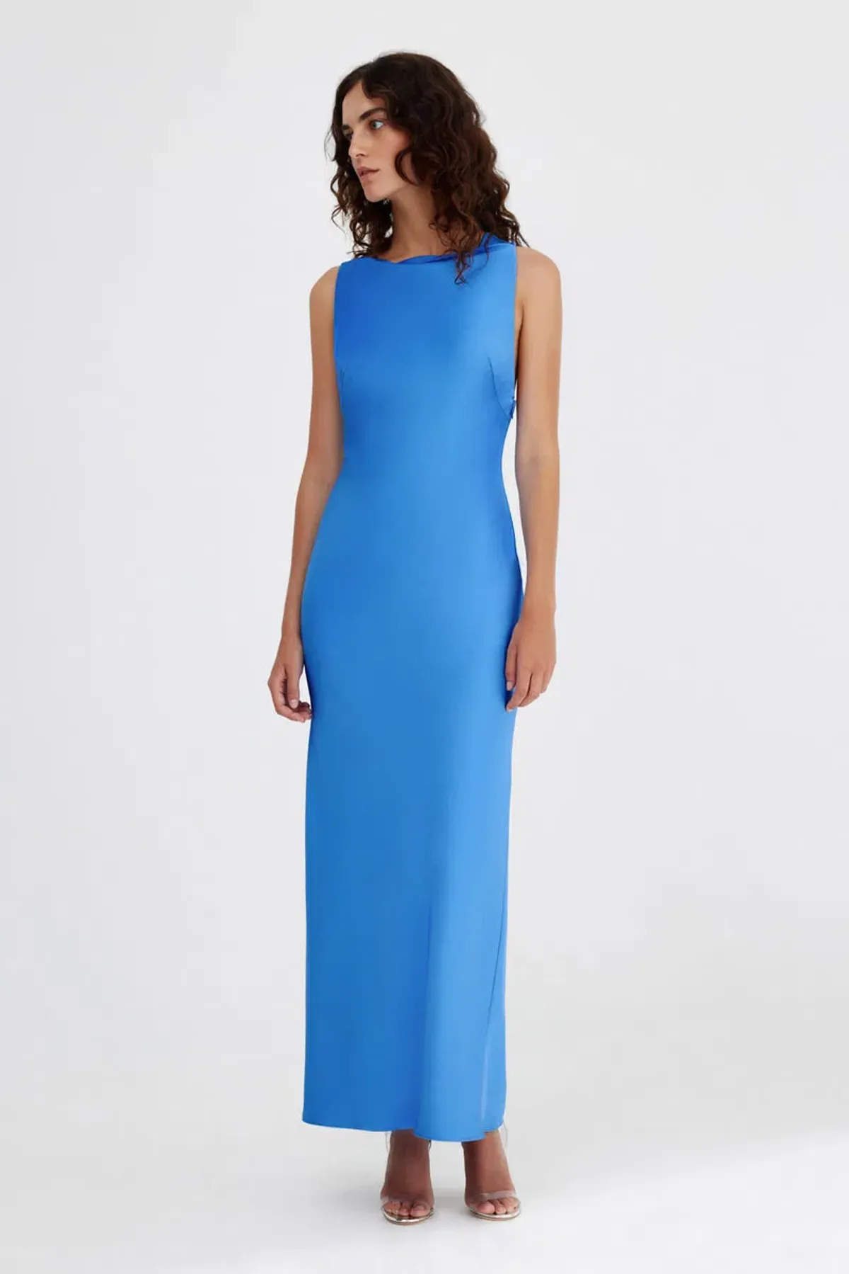 Significant Other Lara Backless Dress Azure Blue Size 10 for rent on The Volte - main image