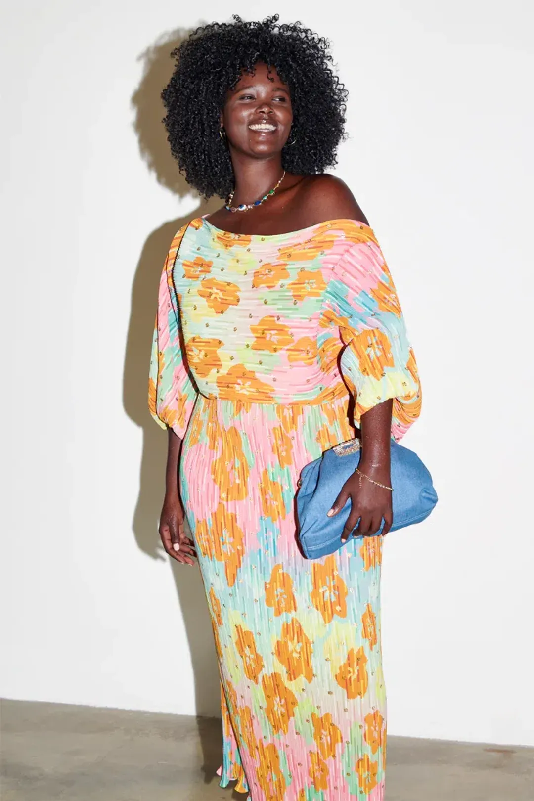 Never Fully Dressed Tilly Ombre Long Sleeve Dress Multi/Floral Size 14 for rent on The Volte - main image