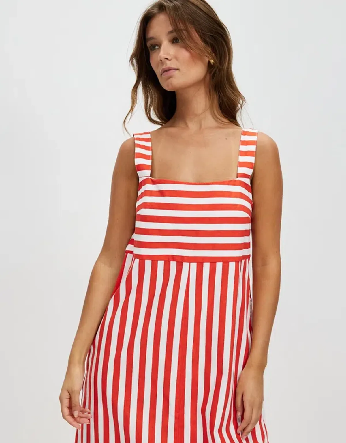 Cartel & Willow Sara Maxi Dress Campari Stripe Size 10 - Image 2