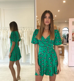 Bec & Bridge Tropicana Mini Dress Green Size 10 for rent on The Volte - image 8