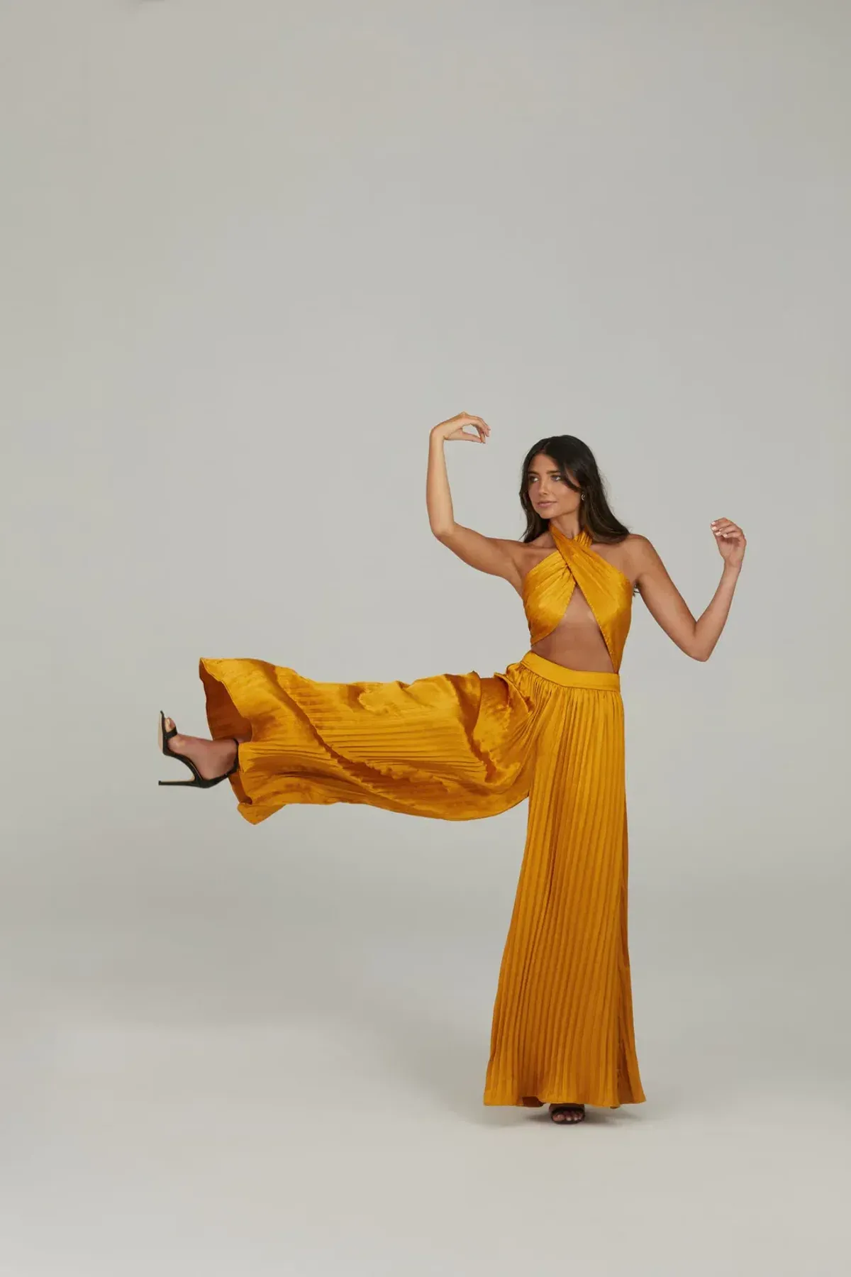 Karna Ramsay Stella Jumpsuit Yellow Gold Size S (AU 8) - Image 2