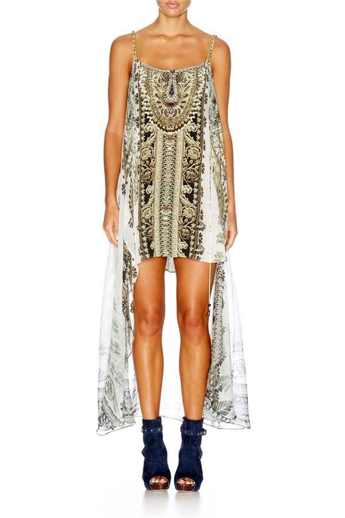 Camilla Coats Of Light Overlay Mini Dress Size 8 - Image 1