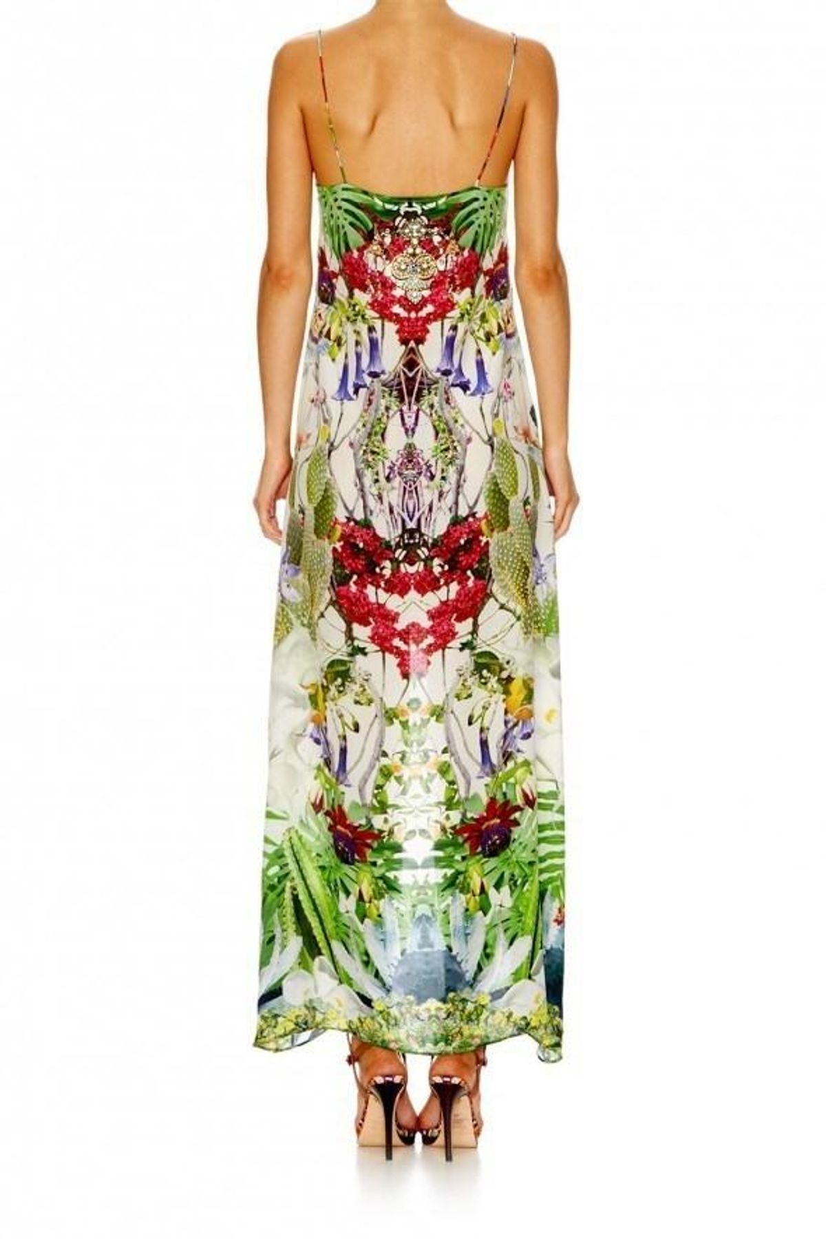 Camilla Exotic Hypnotic Shoestring Double Layer Dress Size 8 - Image 4