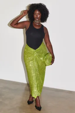 Never Fully Dressed Jaspre Skirt Lime Sequin Size 12 for rent on The Volte - image 1