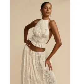 Arcina Ori Juliette Halter Top Cream Size M / AU 10 for rent on The Volte - image 3