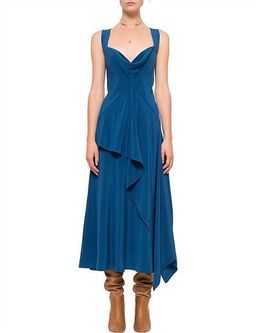 KITX Cerise Ruffle Midi Dress Blue Size 8 for rent on The Volte - image 1