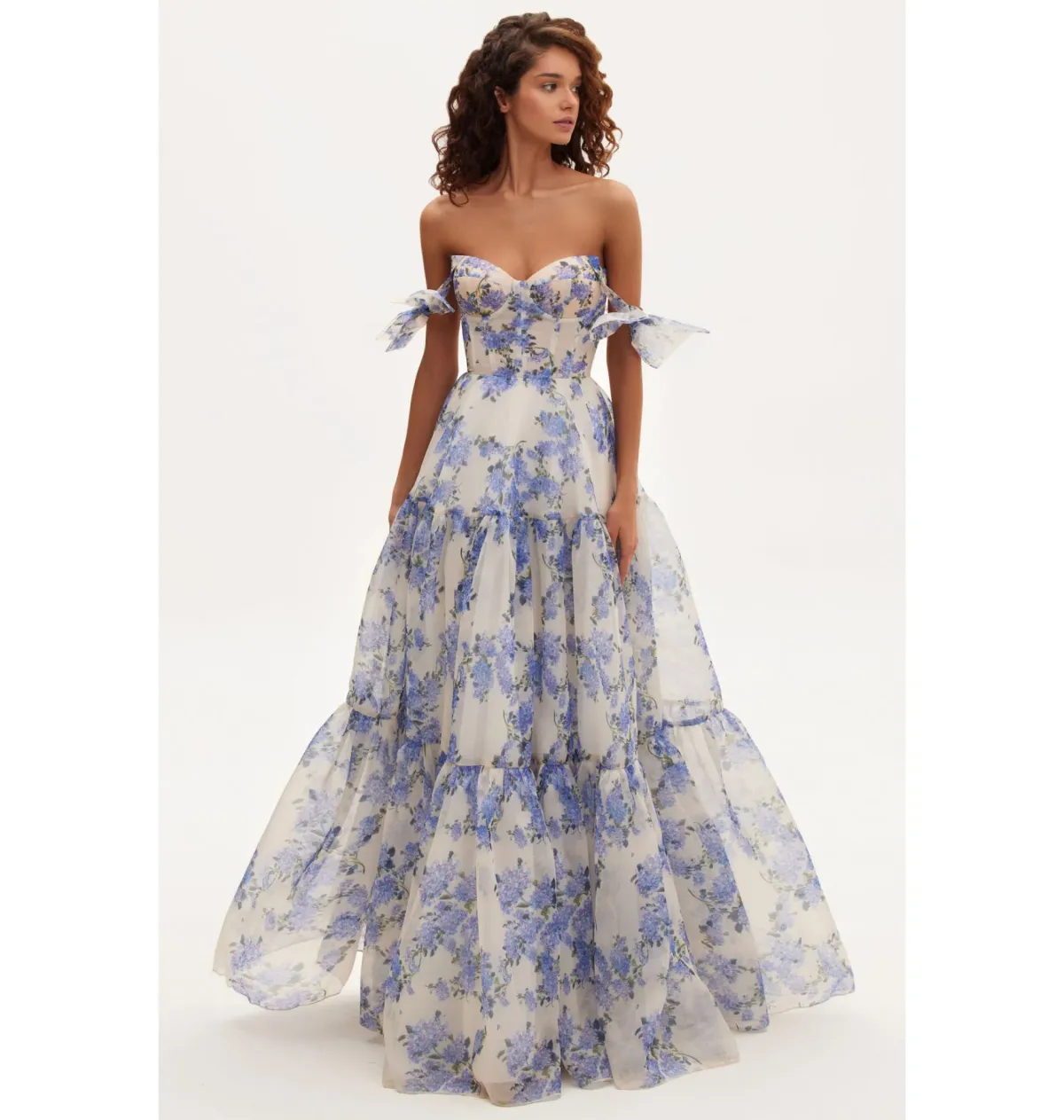 Milla Milla Hydrangea Tender Floral Maxi Tie-strap Dress Size Small / AU 8 for rent on The Volte - main image