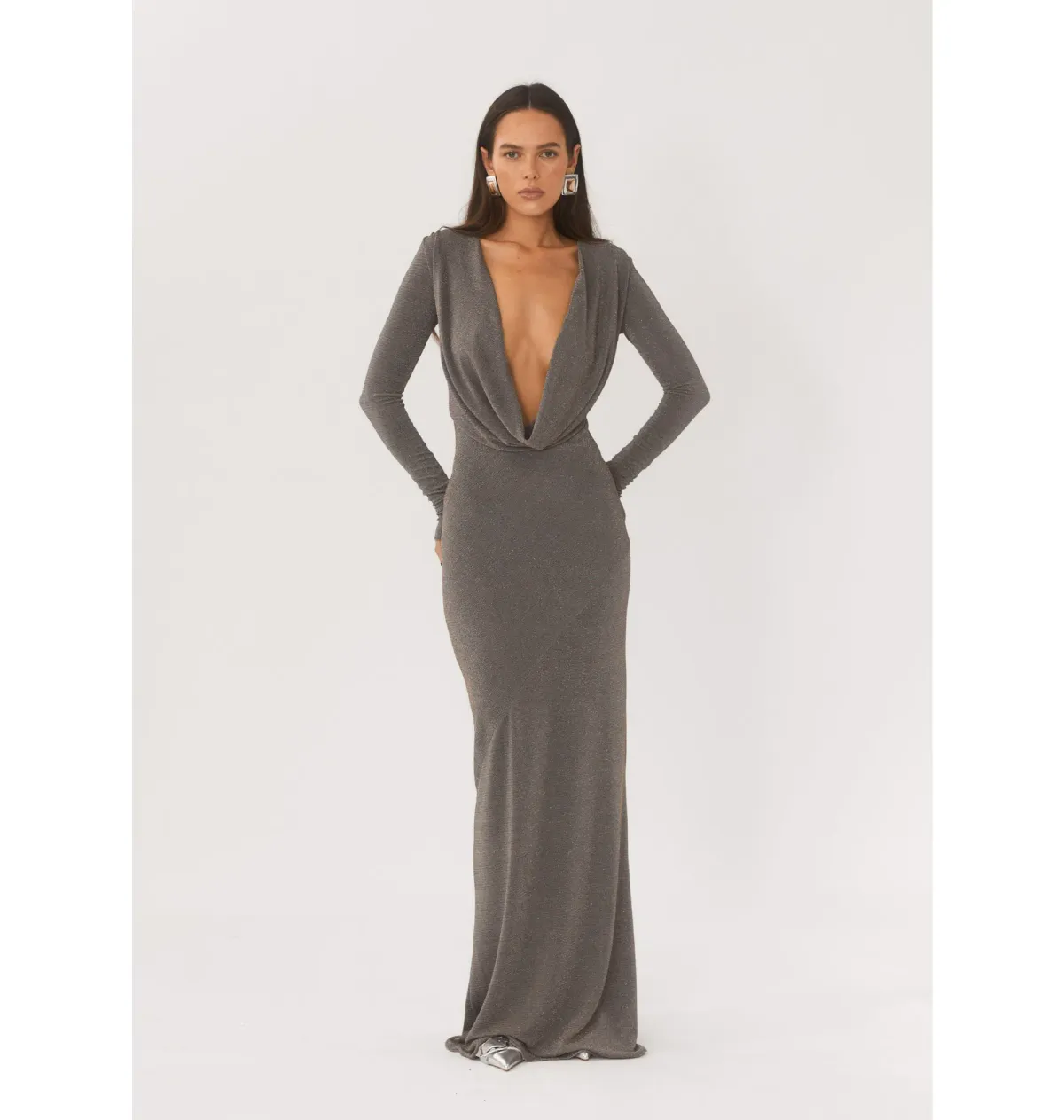 Arcina Ori Jen Dress in Grey Size M / AU 10 for rent on The Volte - main image