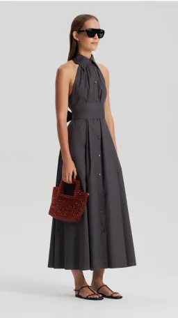Scanlan Theodore Parachute Sleeveless Shirt Dress Espresso Size AU 8 for rent on The Volte - image 2