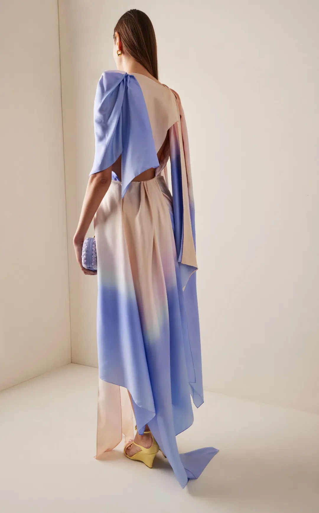 Zimmermann Natura Scarf Mini Dress Blue Fields Size 0P / AU 6 for rent on The Volte - main image