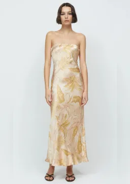 Bec & Bridge Dusty Palms Strapless Maxi Dress Print Size AU 8 for rent on The Volte - image 6