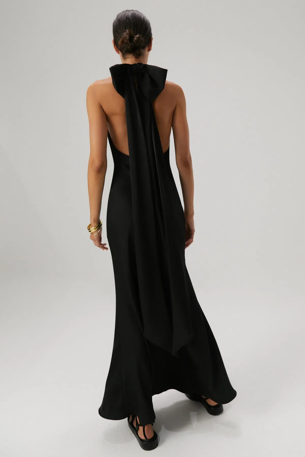 Misha Evianna Gown Black Size 6 - Image 2