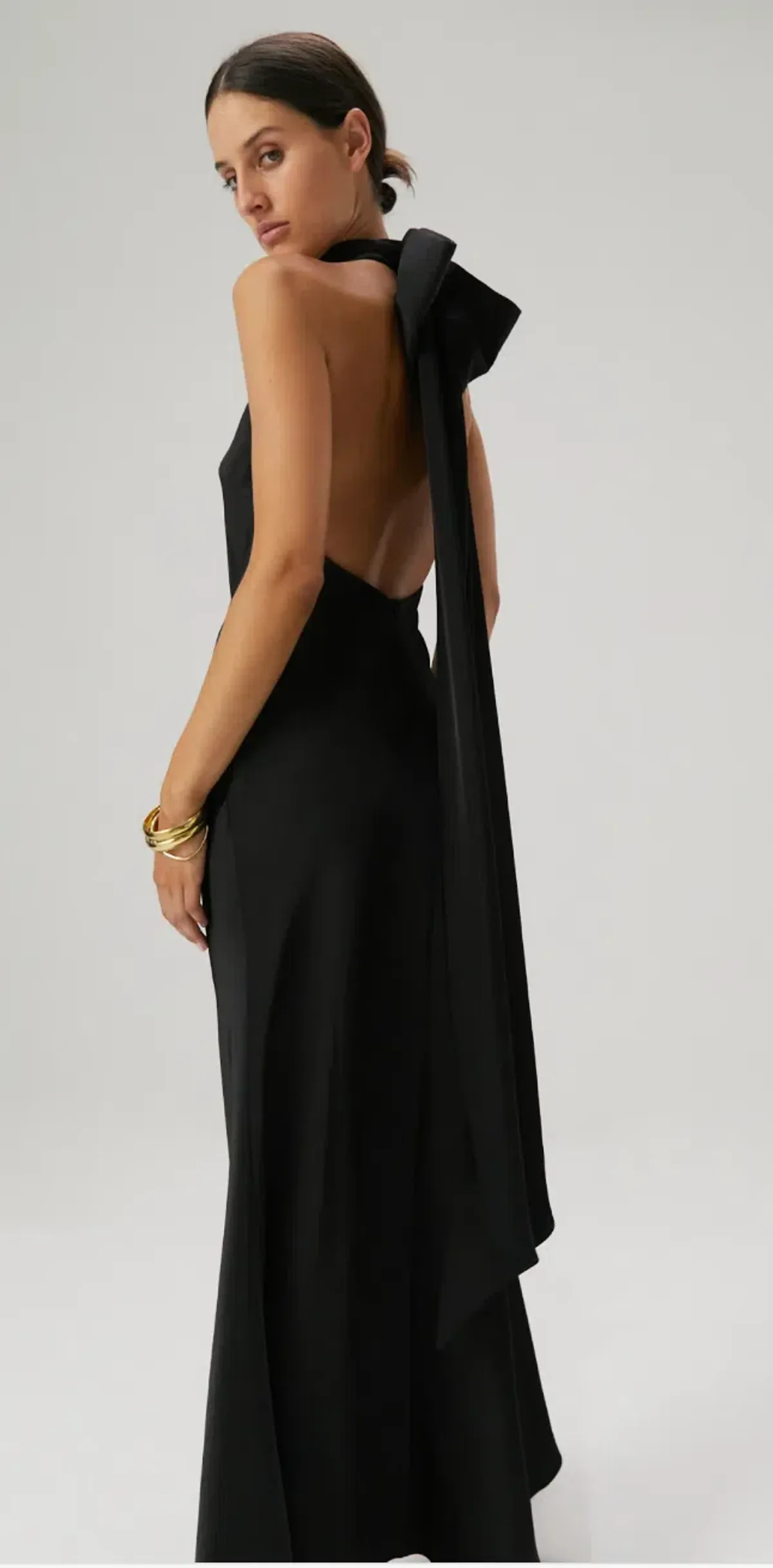 Misha Evianna Gown Black Size 6 - Image 4