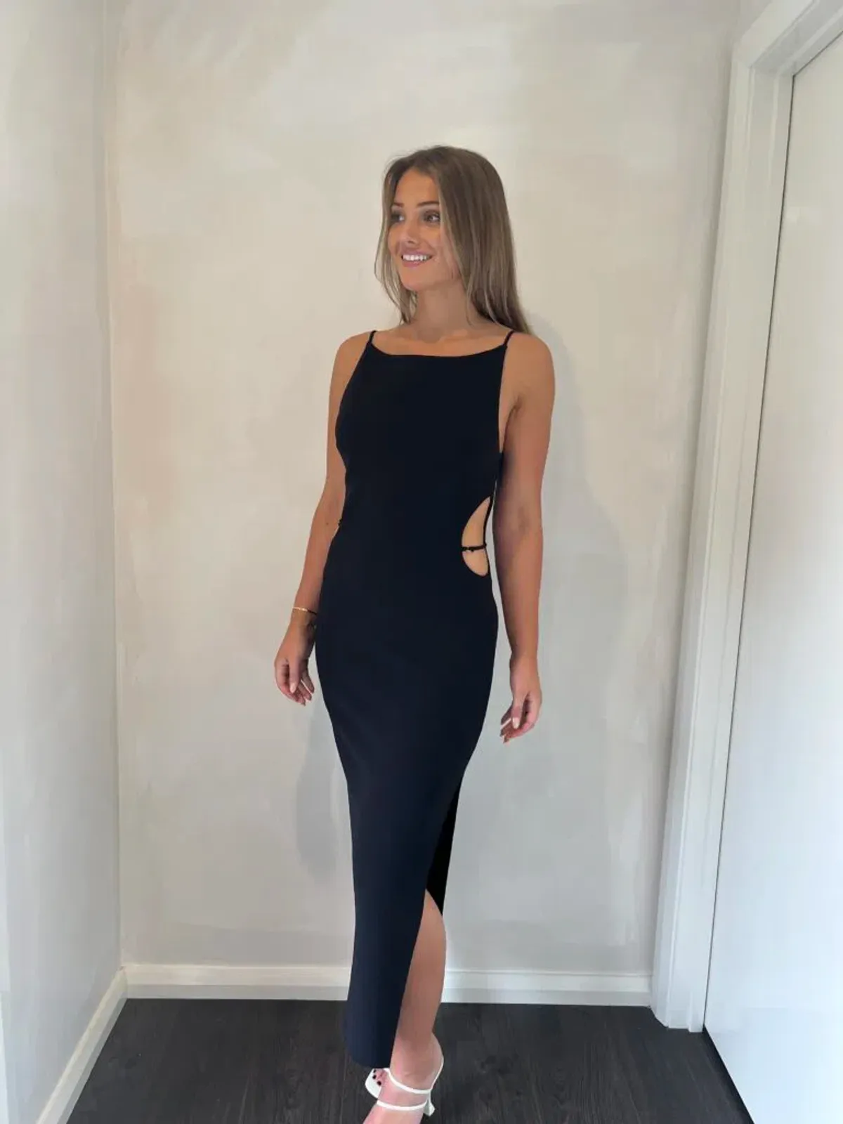 Bec & Bridge Cammi Cut Out Midi Dress Black Size 12 - Image 3