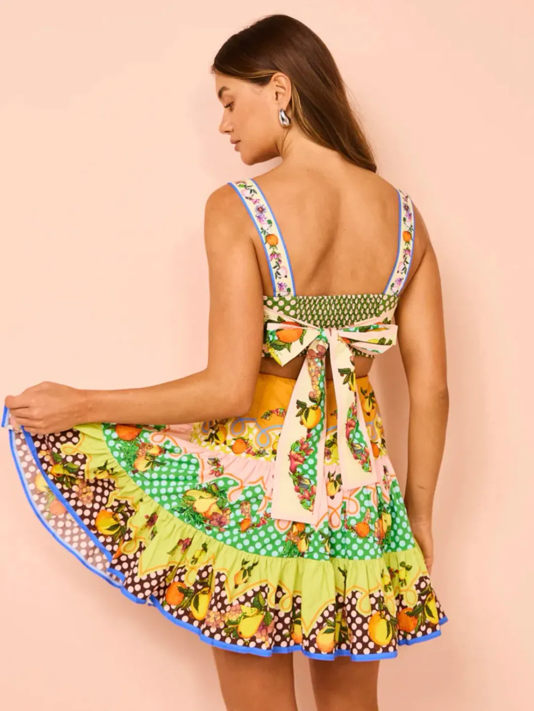 Alemais Lemonis Cut Out Mini Dress Print Size 10 for rent on The Volte - main image