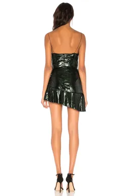 Bec & Bridge Into the Groove Mini Dress | Deep Emerald Green | Size 10 for rent on The Volte - image 4
