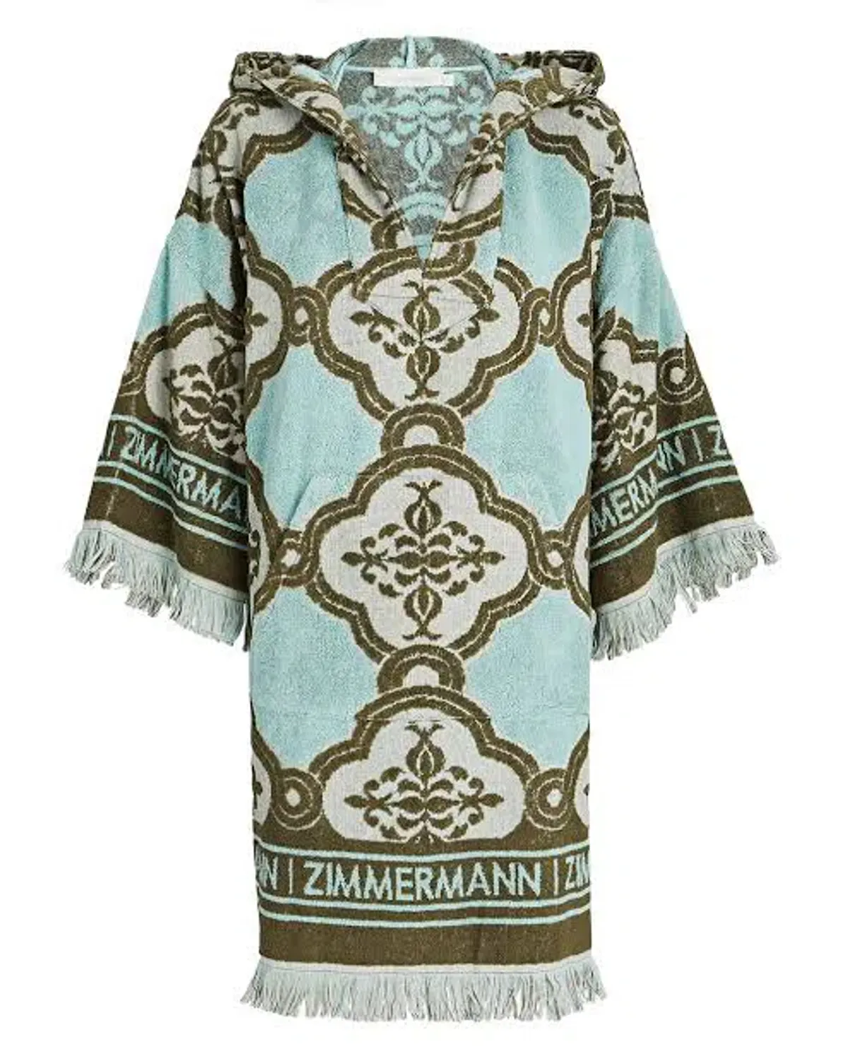 Zimmermann Lyre Fringed Terry Towel Mini Dress Blue Size 1 / AU 10 Toweling Coverup - Image 5
