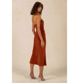 MISHA Angelica Dress Brown Size 10/M for rent on The Volte - image 2