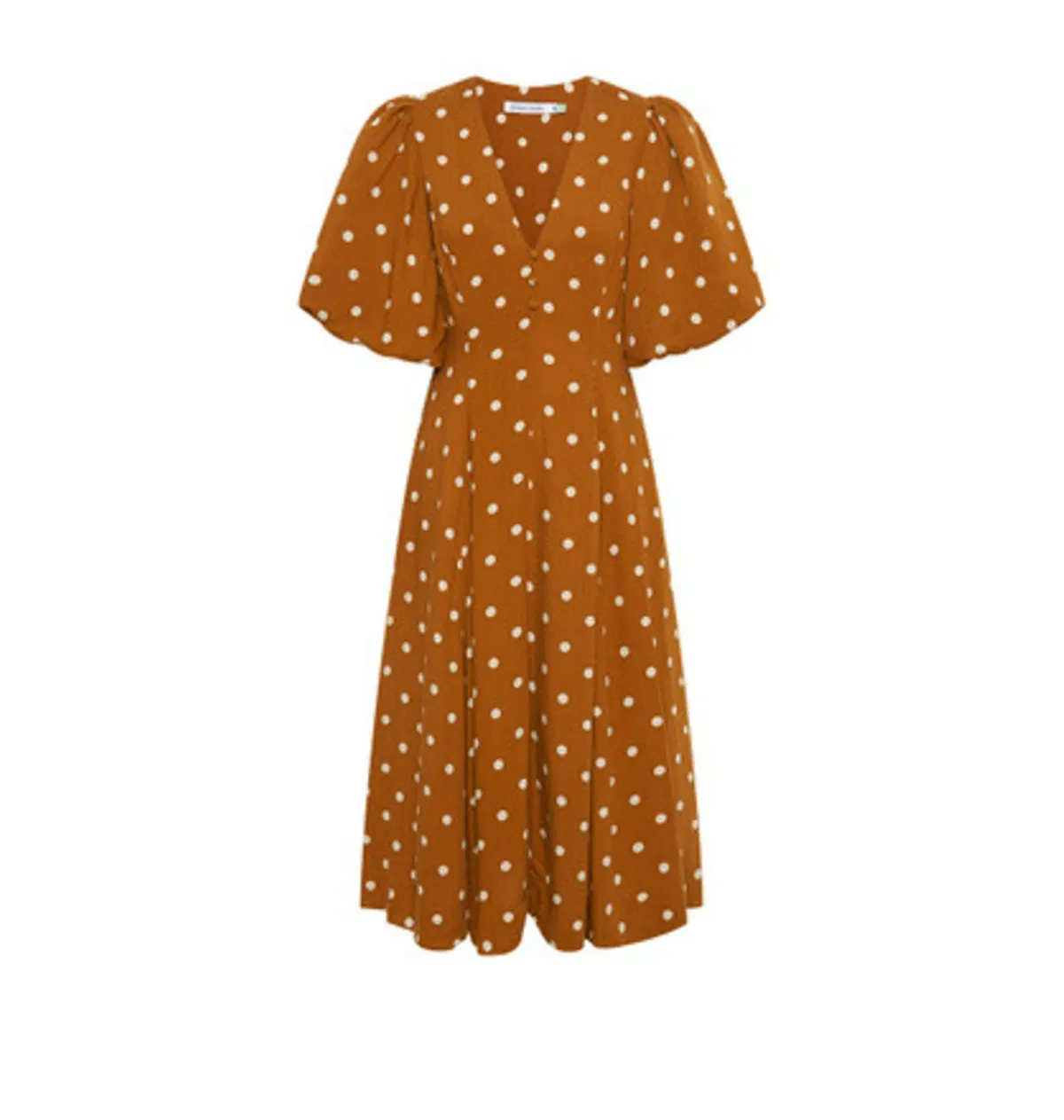 Bohemian Traders Panel Fit And Flared Midi Dress In Brown Dot Size AU 20 - Image 4