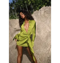 Rat And Boa Alanis Mini Dress in Green Size XL / AU 14 for rent on The Volte - image 2
