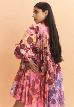 Aje Vision Smock Mini Dress Kaleidoscope Rose Size 16 for rent on The Volte - image 5