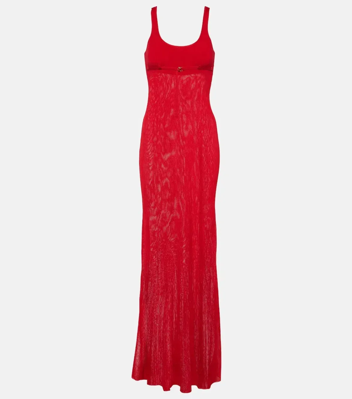 Jacquemus La Robe Maille Oranger Maxi Dress Red Size 12 - Image 3