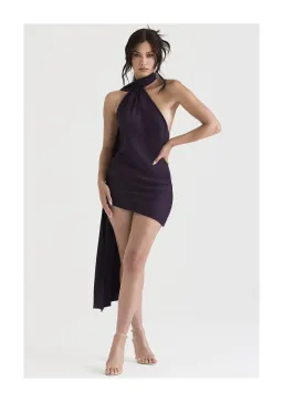 House of CB Aida Mini Backless Dress Nightshade Size S / AU 8 for rent on The Volte - image 1