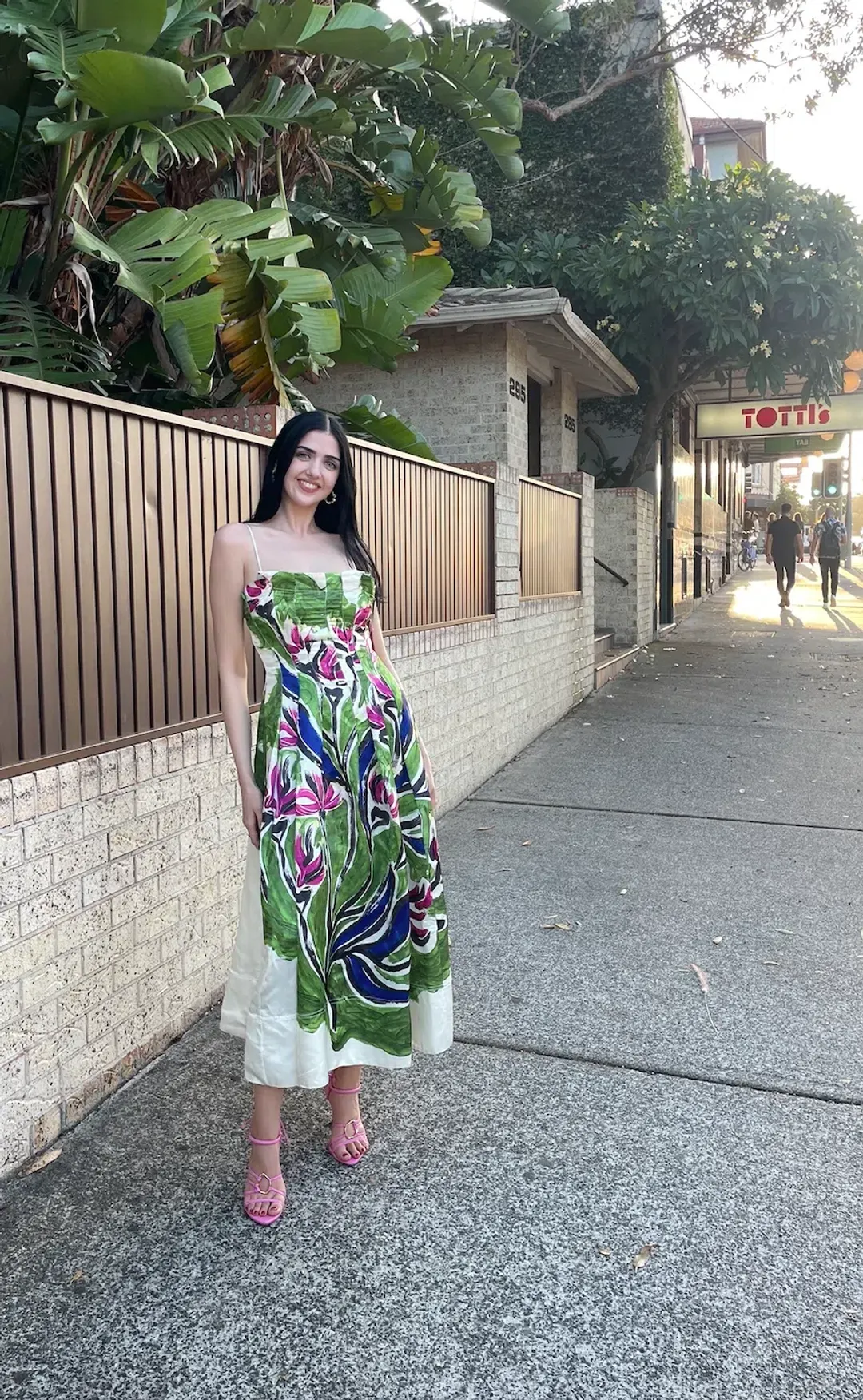 Aje Paradiso Cinched Midi Dress Print Size 8 for rent on The Volte - main image