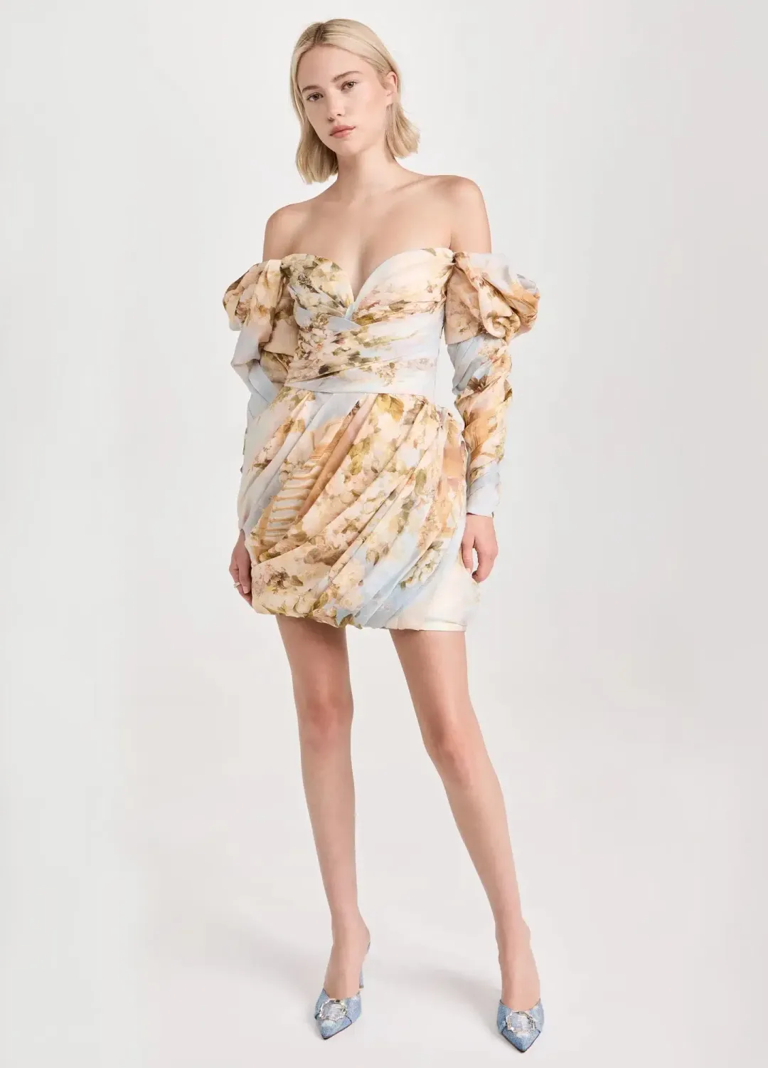 Zimmermann Luminosity Drape Dress Print Size 10 for rent on The Volte - main image