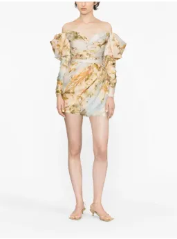 Zimmermann Luminosity Drape Dress Print Size 10 for rent on The Volte - image 3