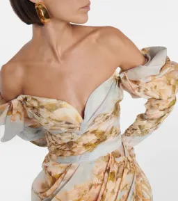 Zimmermann Luminosity Drape Dress Print Size 10 for rent on The Volte - image 4