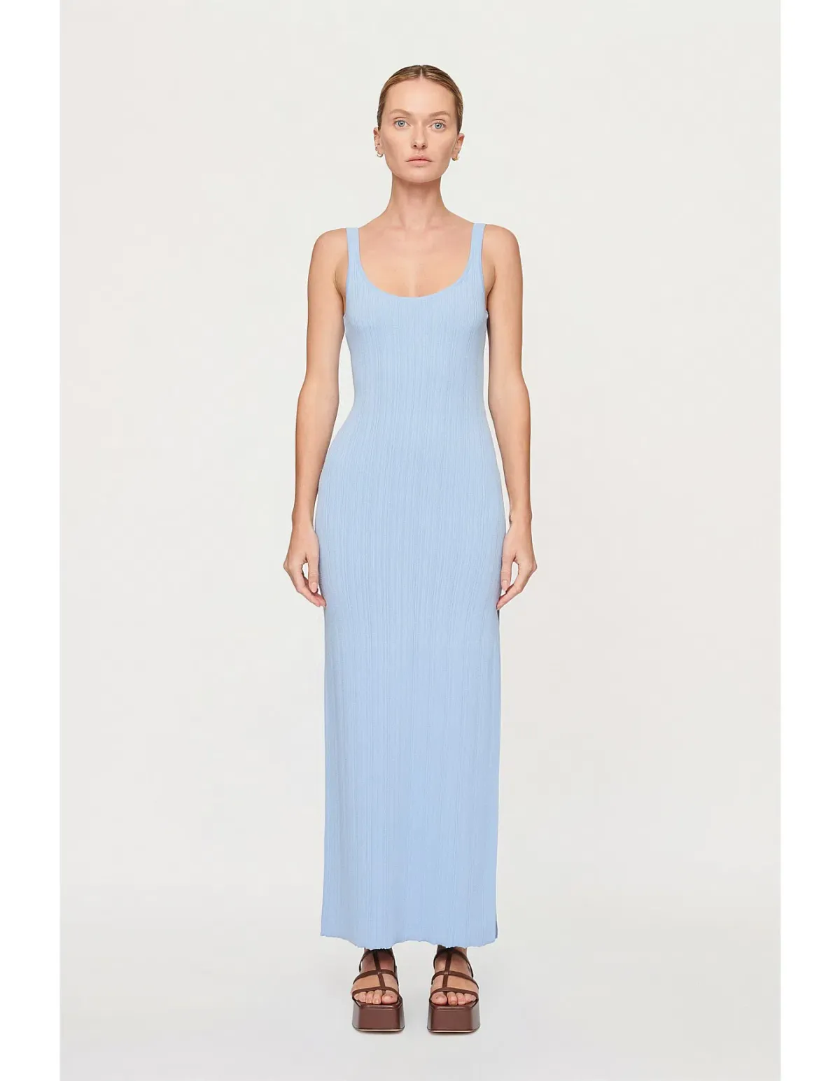 Clea Palmer Ladder Knit Dress Blue Size XS / AU 6 for rent on The Volte - main image