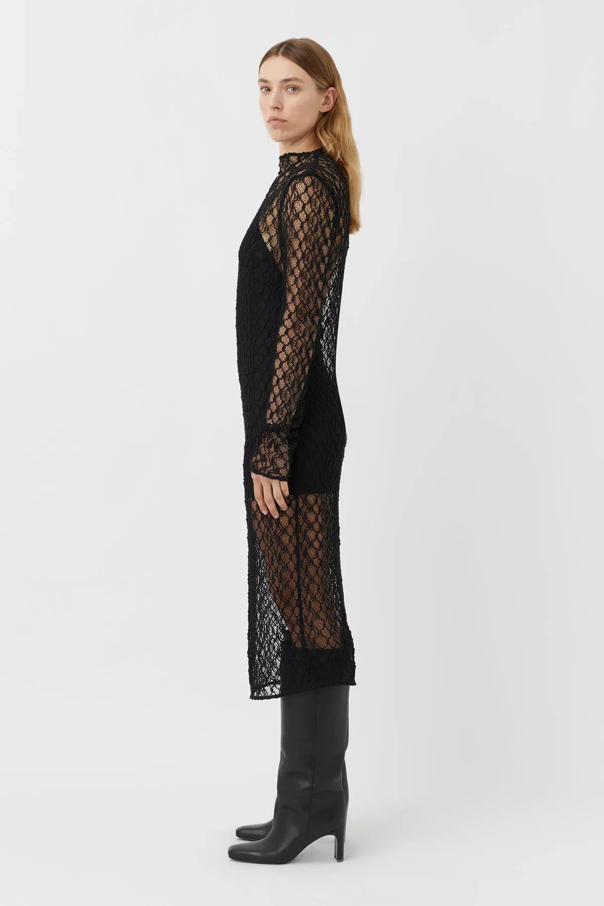 Camilla and Marc Eros Long Sleeve Midi Dress Black Size M / AU 10 - Image 4
