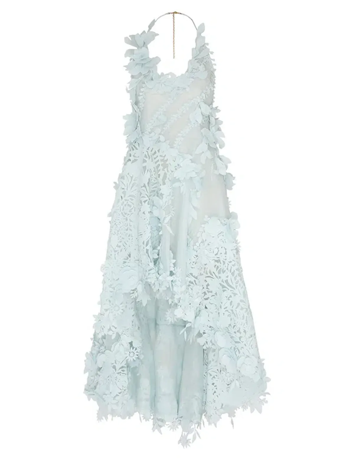 Zimmermann The Natura Lasercut Halter Dress in Mint Size 0 / AU 8 - Image 5