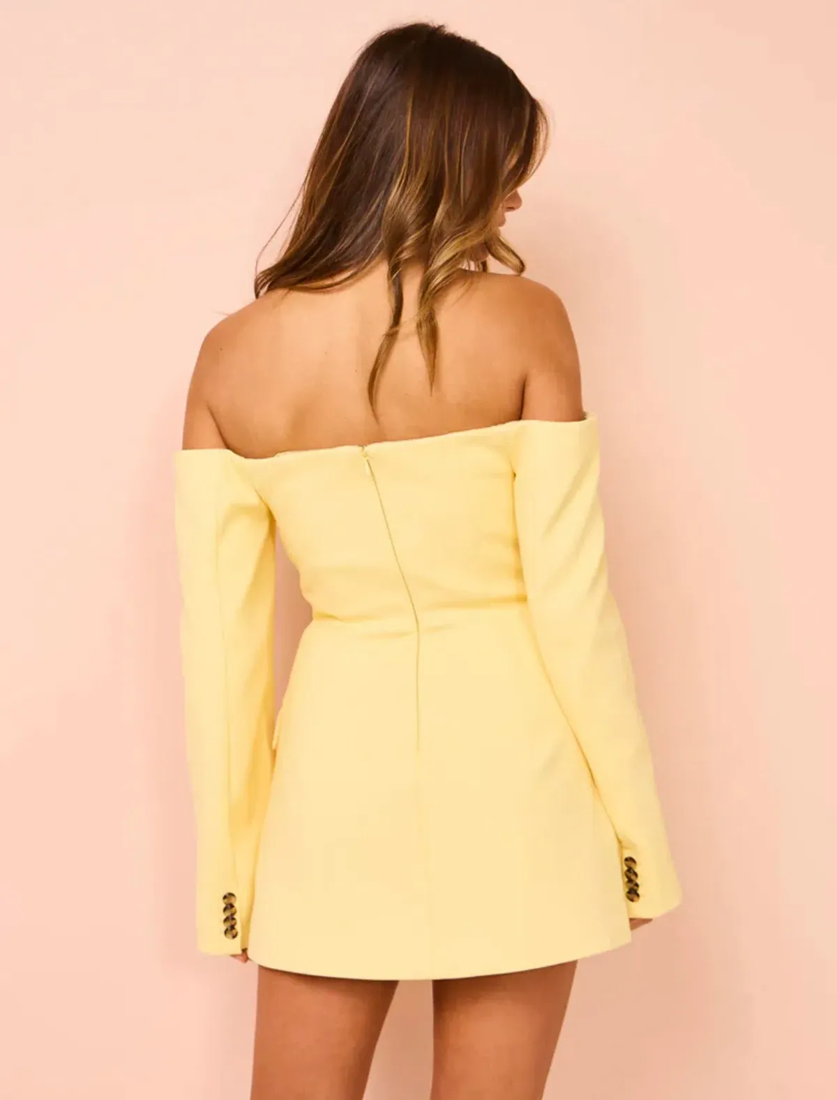 Sir the Label Sandrine Tailored Mini Dress Limone Size 2 / AU 10 - Image 3