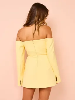 Sir the Label Sandrine Tailored Mini Dress in Limone Size 1 (AU 8) for rent on The Volte - image 4