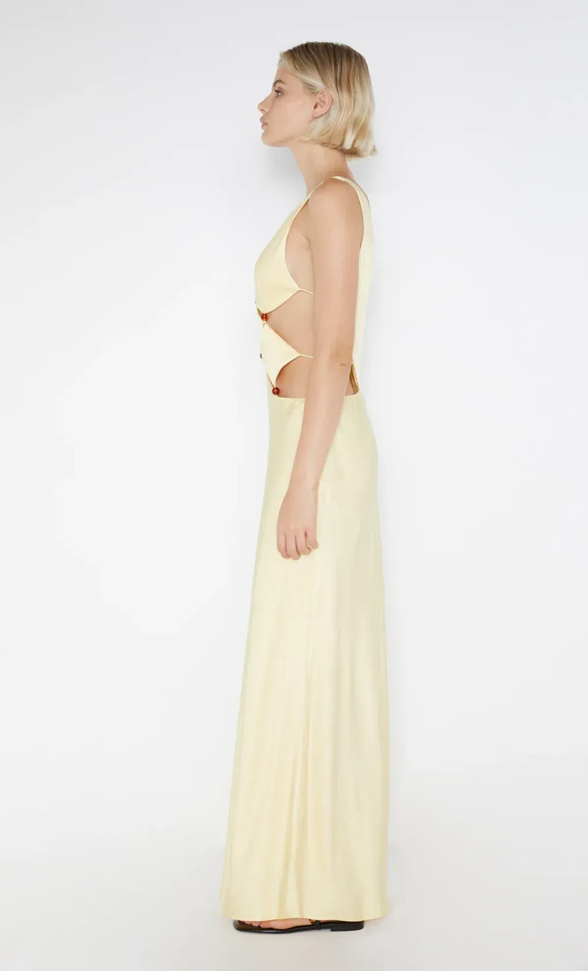 Bec & Bridge Agathe Diamond Dress Butter Yellow Size 10 - Image 4