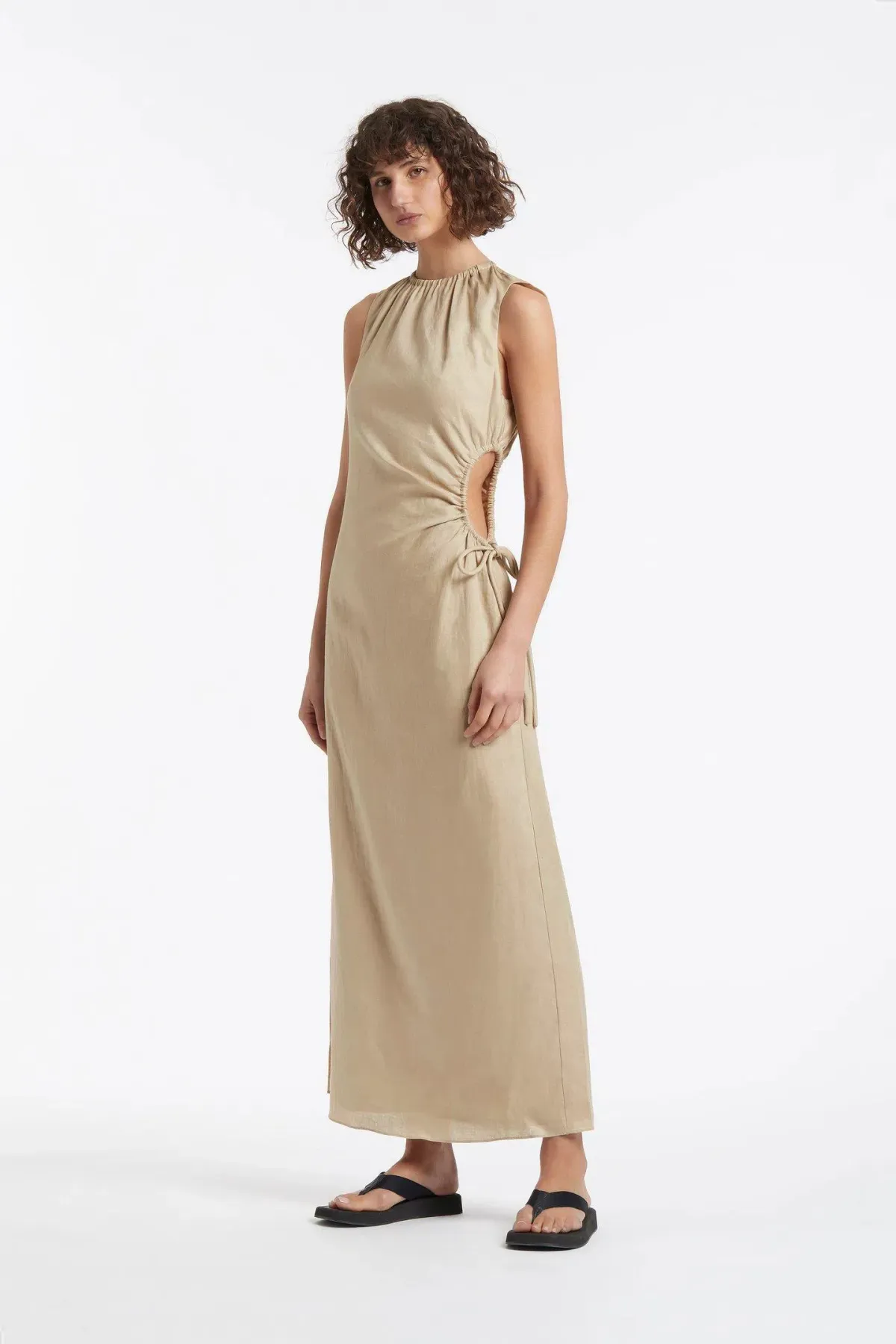 Sir the Label Blanche Cut Out Dress in Bone Size 2 / AU 10 - Image 1