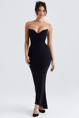 House of CB Sabine Strapless Corset Dress Black Size 10 for rent on The Volte - image 3