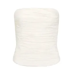 Aje Sunbeam Ruched Bustier and Carrie Mini Skirt Set Ivory Size 4 for rent on The Volte - image 2