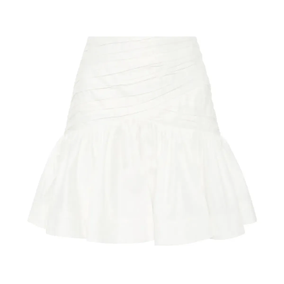Aje Sunbeam Ruched Bustier and Carrie Mini Skirt Set Ivory Size 4 - Image 3
