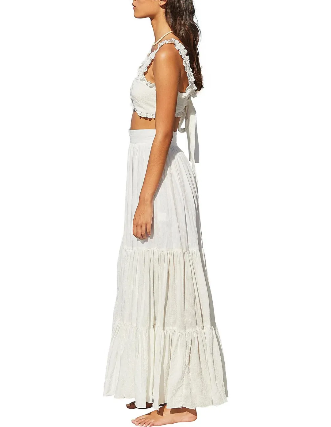 Bec & Bridge Koa Top Size 8 and Skirt Size 6 Set White for rent on The Volte - main image